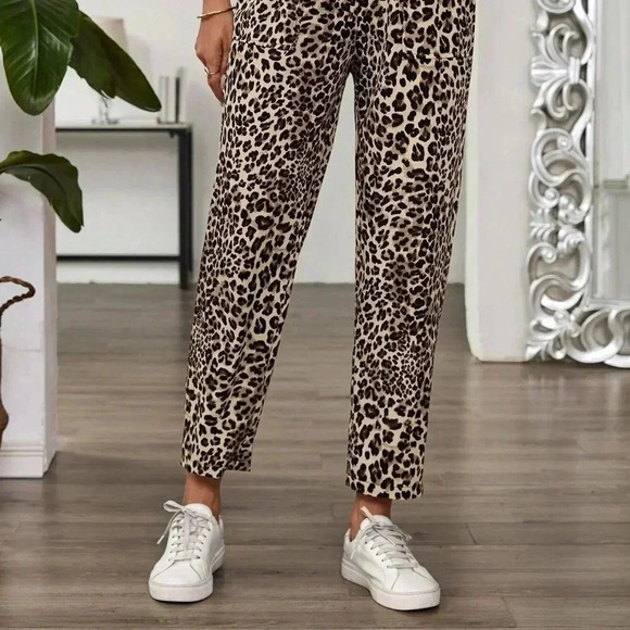 Multicolor Casual Women's Elastic Waist Corduroy Straight Leg Pants - Picture 5 of 7